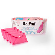 Reusable Maxi Sanitary Pad for Moderate flow (Color Pink) Pack of 4 (Washable cloth)