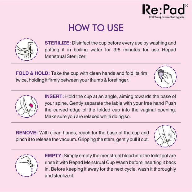 Re:Pad Reusable Menstrual Cup for Women (Medium)